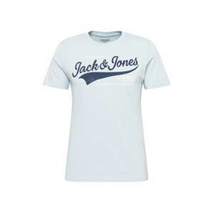 JACK & JONES Tričko  opálová / tmavomodrá / biela