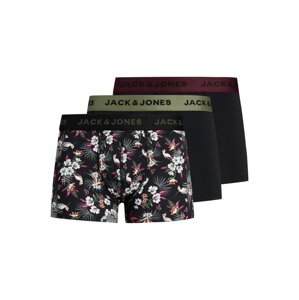 JACK & JONES Boxerky  trstinová / zmiešané farby / karmínovo červená / čierna