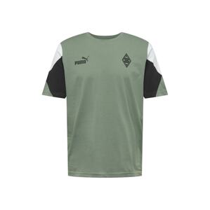 PUMA Funkčné tričko  pastelovo zelená / čierna / biela