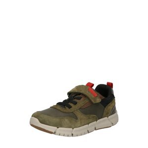 GEOX Sneaker 'FLEXYPER'  červená / kaki / hnedá / tmavozelená