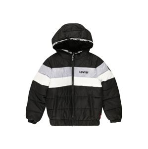 LEVI'S Prechodná bunda  čierna / biela / svetlosivá