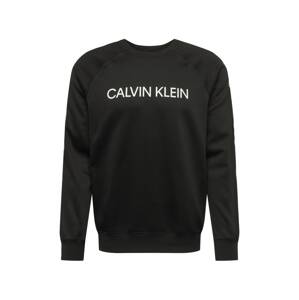 Calvin Klein Performance Športová mikina  biela / čierna