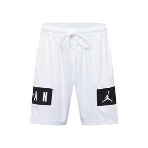 Jordan Športové nohavice  biela / čierna