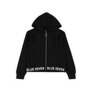 BLUE SEVEN Tepláková bunda  čierna / biela