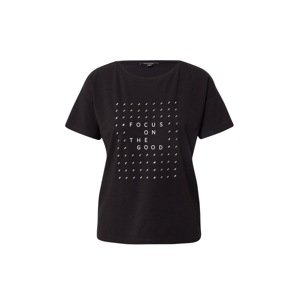 COMMA T-Shirt  čierna / biela