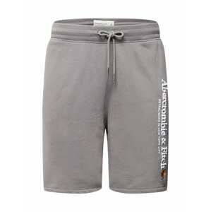 Abercrombie & Fitch Shorts  sivá melírovaná / biela / hnedá