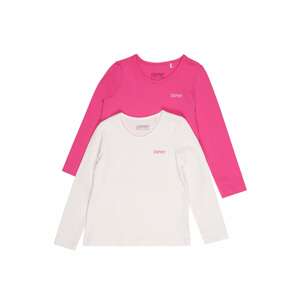 ESPRIT T-Shirt  biela / neónovo ružová