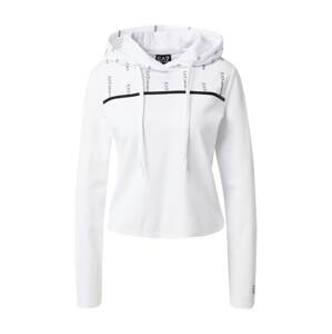 EA7 Emporio Armani Sweatshirt 'FELPA'  biela / čierna