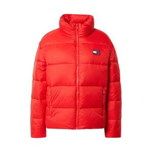 Tommy Jeans Zimná bunda  svetločervená / modrá / biela / červená
