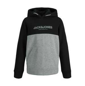 Jack & Jones Junior Mikina 'Urban'  sivá melírovaná / čierna