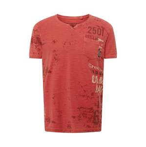 CAMP DAVID Shirt  červená / čerešňová / béžová