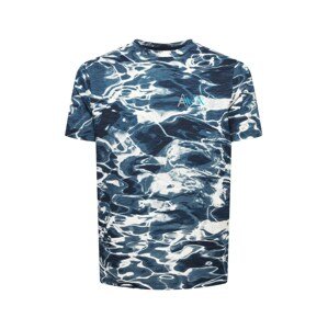 ARMANI EXCHANGE T-Shirt  námornícka modrá / modrosivá / biela / enciánová