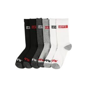 LEVI'S Ponožky  sivá melírovaná / červená / čierna / biela