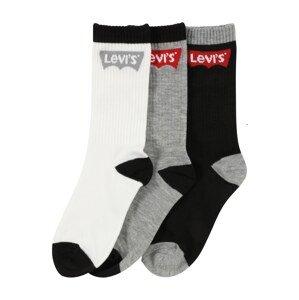 LEVI'S Ponožky  čierna / sivá / biela / červená
