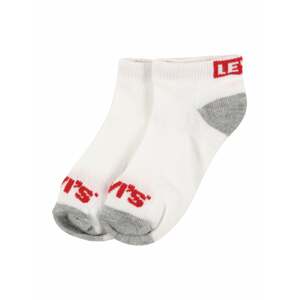 LEVI'S Ponožky  biela / sivá / červená