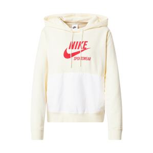 Nike Sportswear Mikina  svetločervená / biela / pastelovo žltá