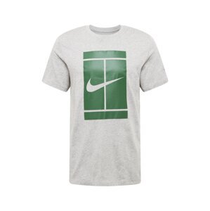 NIKE Funkčné tričko  sivá melírovaná / zelená