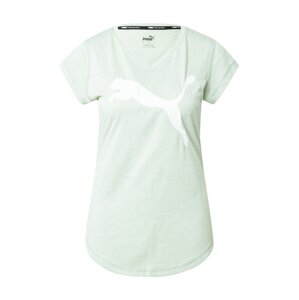 PUMA Funkčné tričko  zelená melírovaná / biela