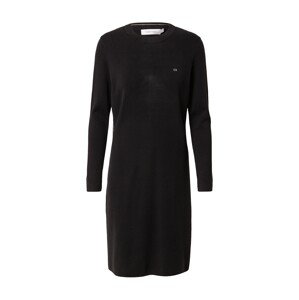 Calvin Klein Pletené šaty  čierna / biela
