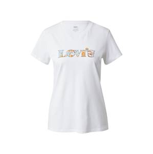 LEVI'S Tričko  biela / svetlomodrá / oranžová