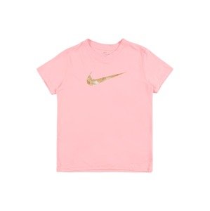 Nike Sportswear Tričko  ružová / tmavožltá / brokátová