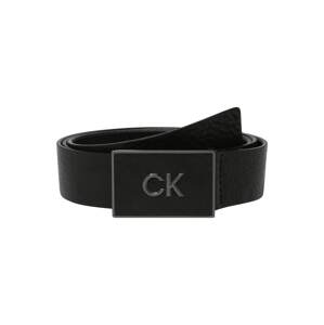 Calvin Klein Opasky 'Plaque'  čierna