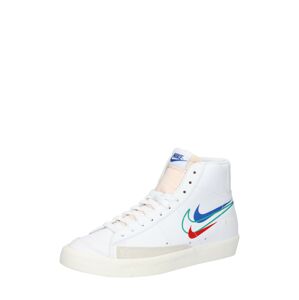 Nike Sportswear Členkové tenisky 'Blazer Mid '77'  biela / béžová / červená / kráľovská modrá / nefritová