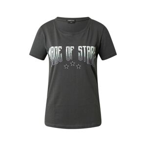 Colourful Rebel Tričko 'Made Of Stars'  čierna / biela / sivá