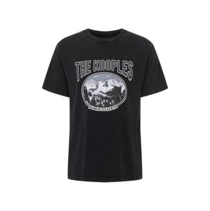 The Kooples T-Shirt  čierna / tmavosivá / biela