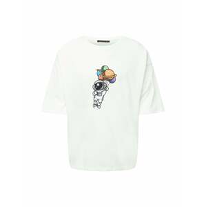 Trendyol T-Shirt  krémová / čierna / svetlosivá / melónová / svetlofialová