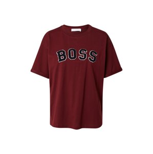 BOSS Casual T-Shirt 'Evarsy'  vínovo červená / čierna / biela
