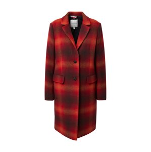 TOMMY HILFIGER Prechodný kabát  čierna / tmavočervená / svetlooranžová