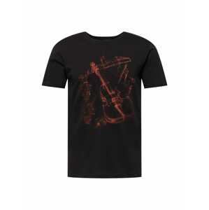 Trendyol T-Shirt  čierna / oranžovo červená
