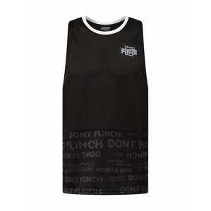 PUMA Funkčné tričko 'Dont Sweat It'  čierna / sivá / biela