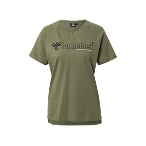 Hummel Funkčné tričko 'Zenia'  olivová / čierna / biela