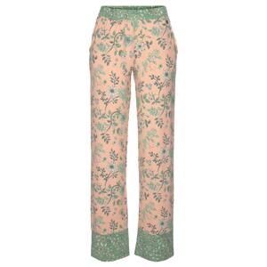 LASCANA Pyžamové nohavice  béžová / zelená