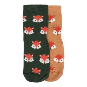 EWERS Ponožky  jedľová / svetlohnedá / červená / biela / čierna