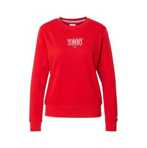 Tommy Jeans Mikina 'Essential'  červená / biela / námornícka modrá