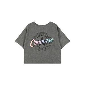 CONVERSE T-Shirt 'TULIP'  sivá melírovaná / čierna / mätová / zmiešané farby