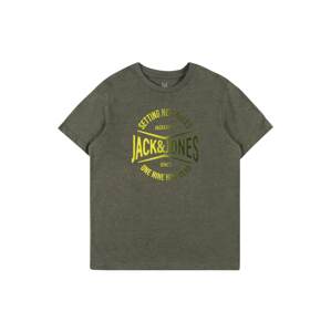 Jack & Jones Junior Shirt 'Nick'  kaki / tmavozelená / kiwi