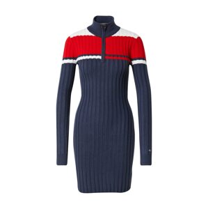 Tommy Jeans Pletené šaty  námornícka modrá / červená / biela