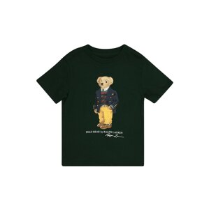 Polo Ralph Lauren T-Shirt  tmavozelená / žltá / tmavomodrá / biela
