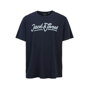 Jack & Jones Plus Tričko 'CARLO'  námornícka modrá / biela