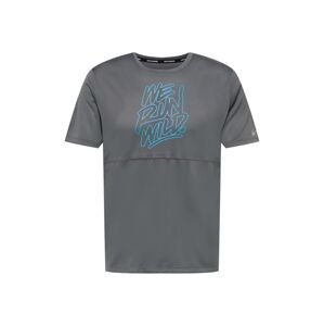 NIKE Funkčné tričko 'Wild Run'  sivá / nebesky modrá