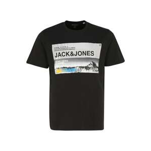 Jack & Jones Plus Shirt 'RACK'  čierna / sivá / modrá / žltá / biela