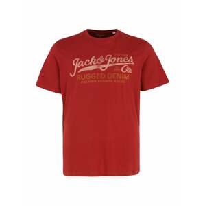 Jack & Jones Plus Tričko  červená / ružová / žltá