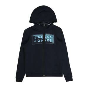 Jack & Jones Junior Tepláková bunda  námornícka modrá / nebesky modrá