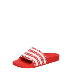ADIDAS ORIGINALS Plážové / kúpacie topánky 'Adilette'  biela / červená