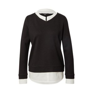 COMMA Sweatshirt  čierna / biela