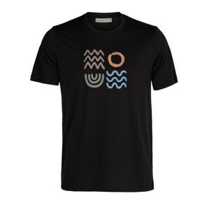 ICEBREAKER Funkčné tričko 'T-Lite II'  čierna / dymovo šedá / tmavošedá / orgovánová / melónová